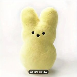 Bunny/peeps stuffed animal. Yellow Plush and firm. New in bag. 5.5” x 3.75”